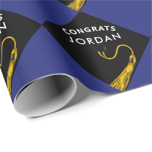 Blue Graduation Wrapping Paper