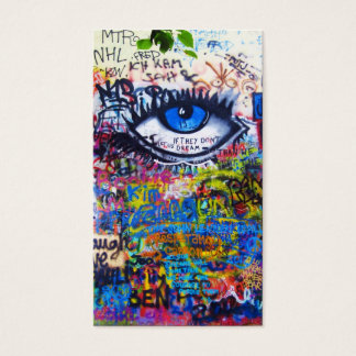 Blue graffiti evil eye