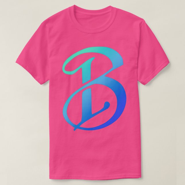 Blue Graffiti Letter B 1 T-Shirt (Design Front)