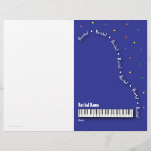 Blue Grand Piano Recital Blank