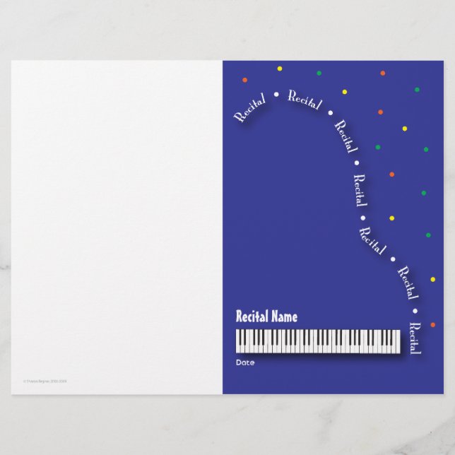 Blue Grand Piano Recital Blank (Front)