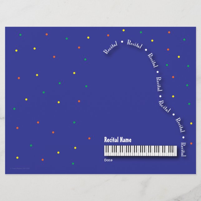 Blue Grand Piano Recital Blank (Front)
