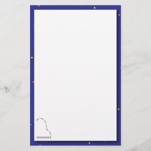 Blue Grand Piano Recital Stationery