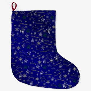blue grandpa christmas stocking