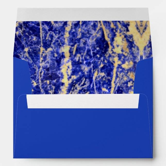 Blue Granite, blue marble, blue stone Envelope (Back (Bottom))