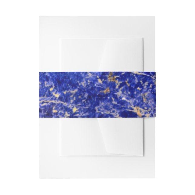Blue Granite, blue marble, blue stone Invitation Belly Band (Front Example)