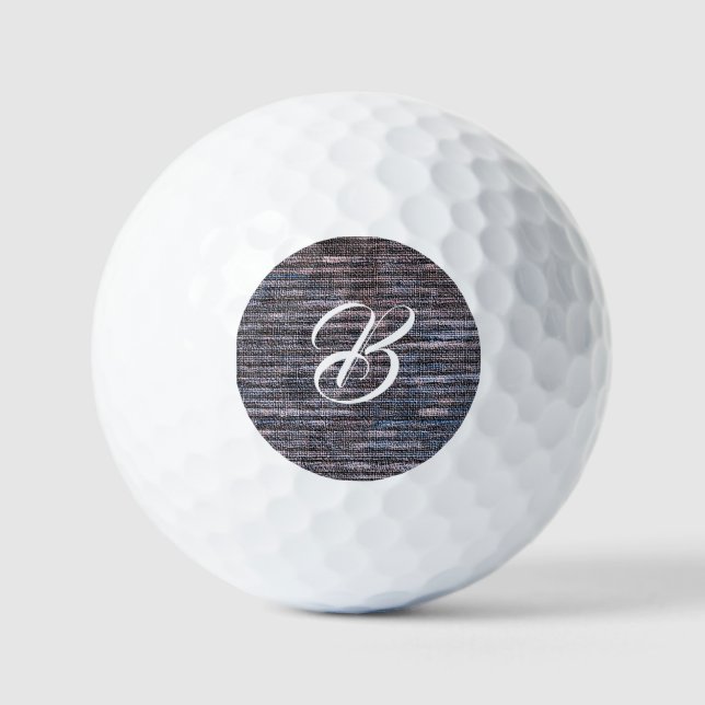 Blue grape faux weave burlap golf balls (Front)