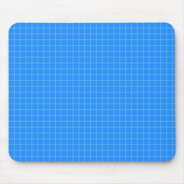 Blue Graph Paper Mouse Mat (Front)