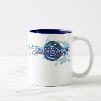 Blue Graphic Circle Delaware Mug