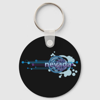 Blue Graphic Circle Nevada Keychain Dark