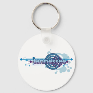 Blue Graphic Circle Tennessee Keychain