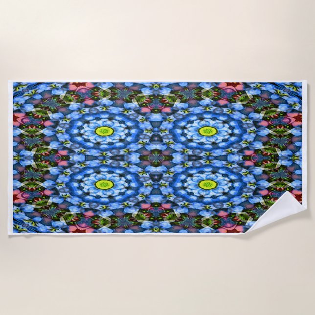 Blue Graphic design for Beach Towel (Front)