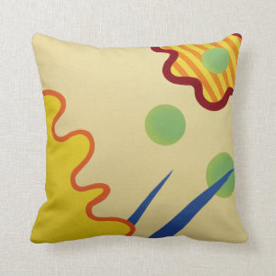 blue grass abstract pillow