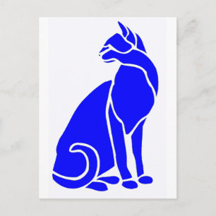Blue Grass Cat Postcard