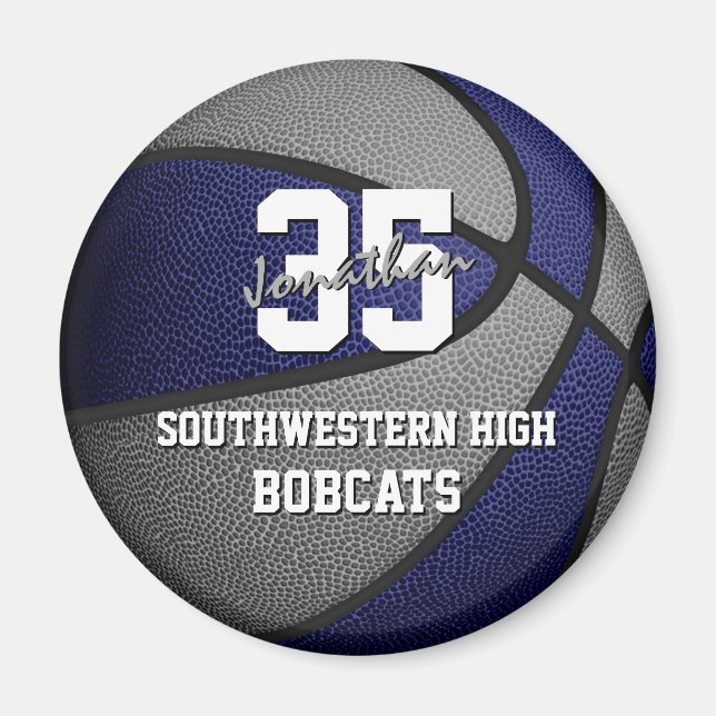 blue gray basketball team colors  magnet (Front)