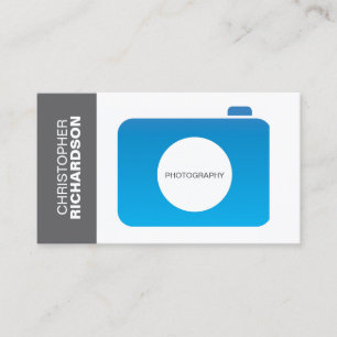 BLUE/GRAY CAMERA LOGO Business Card