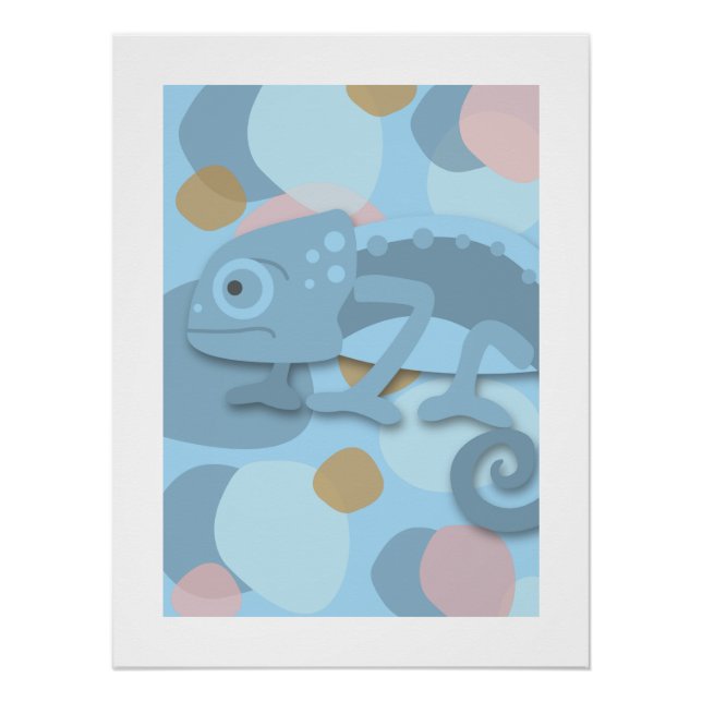 Blue-gray Chameleon  Poster (Front)