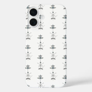 Blue Gray Green Geometric iPhone / iPad case