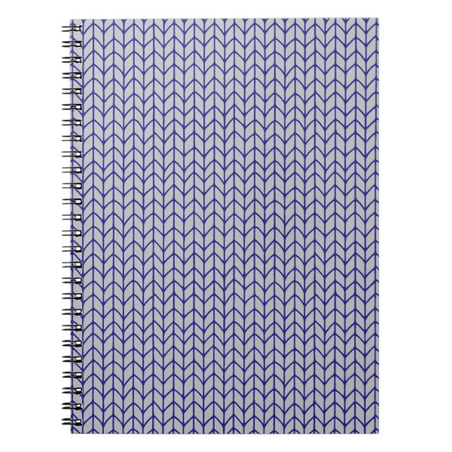 BLUE GRAY KNIT 6.5x8.75 Spiral Notebook  (Front)