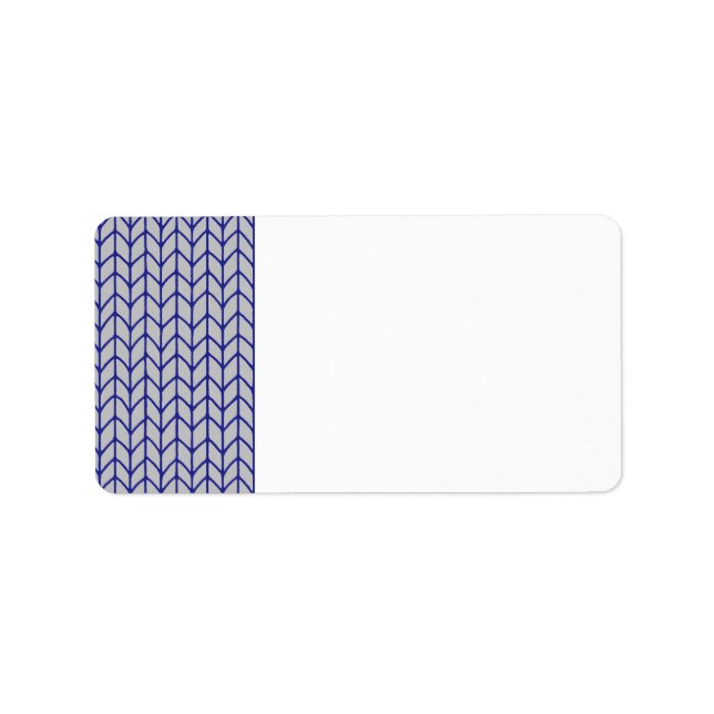 BLUE GRAY KNIT Address Labels  (Front)