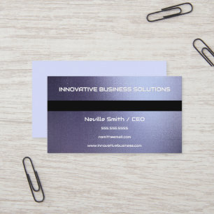 Blue Gray Metal Texture Business Card