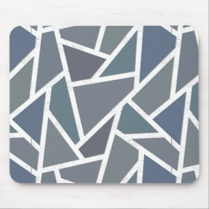 Blue-gray mosaic pattern mouse mat
