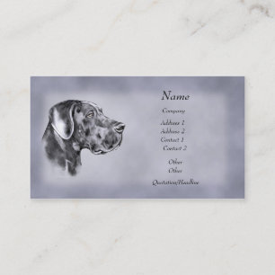 Blue Great Dane Uncrop Business Card