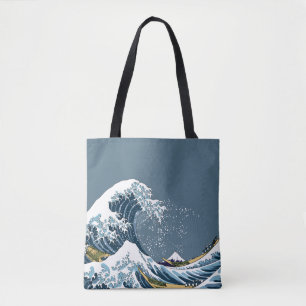 Blue Great Wave off Kanagawa Modern Pop Tote Bag