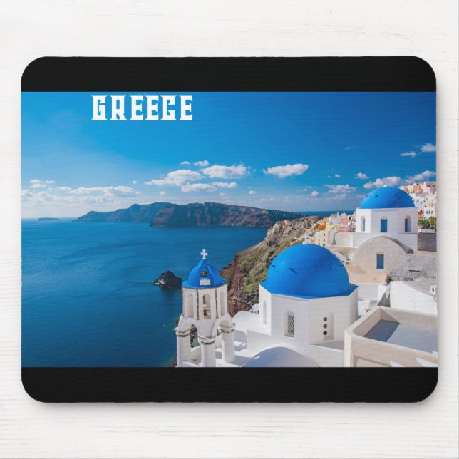 Blue Greece Mouse Mat (Front)