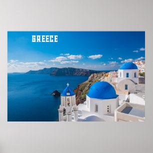 Blue Greece Poster