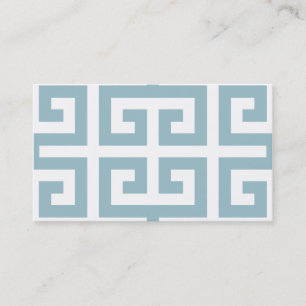 Blue Greek Key Business Card