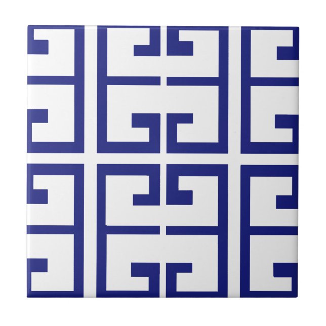 Blue Greek Tile (Front)