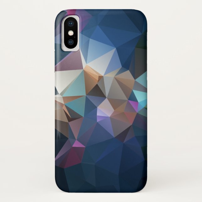 Blue Green Abstract Pyramid Art Case-Mate iPhone Case (Back)