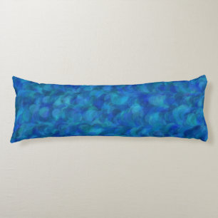 Blue Green Abstract Seamless Pattern Body Cushion