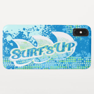 Blue green abstract surf's up case