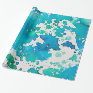 blue green abstract wrapping paper