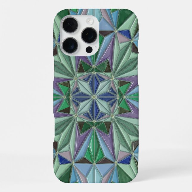 blue green accents iPhone case (Back)