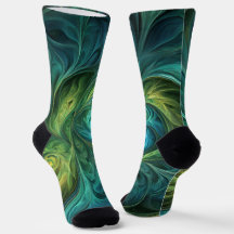 Blue Green AI Fractal Pattern