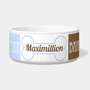 Blue Green and Brown Chequered Squares with Name