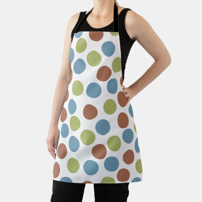 Blue, Green, and Brown Dots  Apron (Insitu)