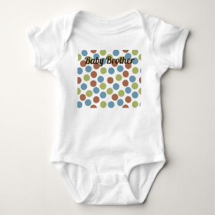 Blue, Green, and Brown Dots Baby Bodysuit