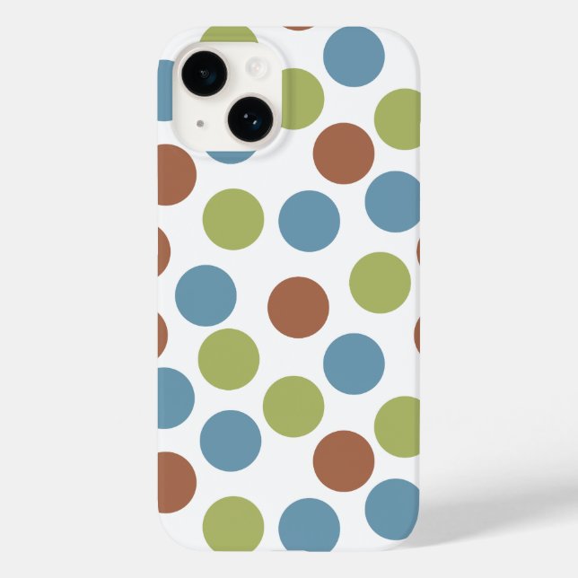 Blue, Green, and Brown Dots  Case-Mate iPhone Case (Back)