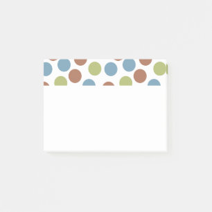 Blue, Green, and Brown Dots  Post-it Notes