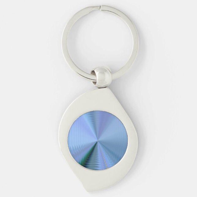 Blue, Green, and Lavender Colour CD  Key Ring (Front)