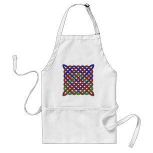 Blue, Green and Red Celtic Knots Standard Apron