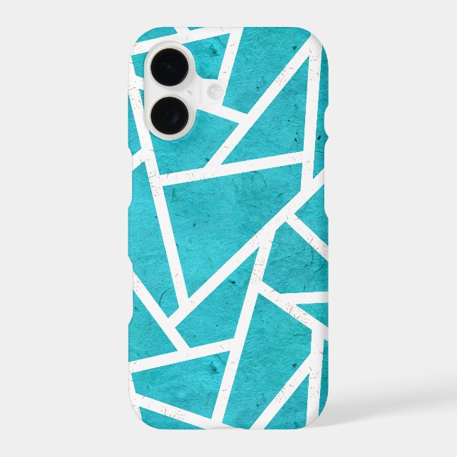 Blue-green and white mosaic pattern (Back)