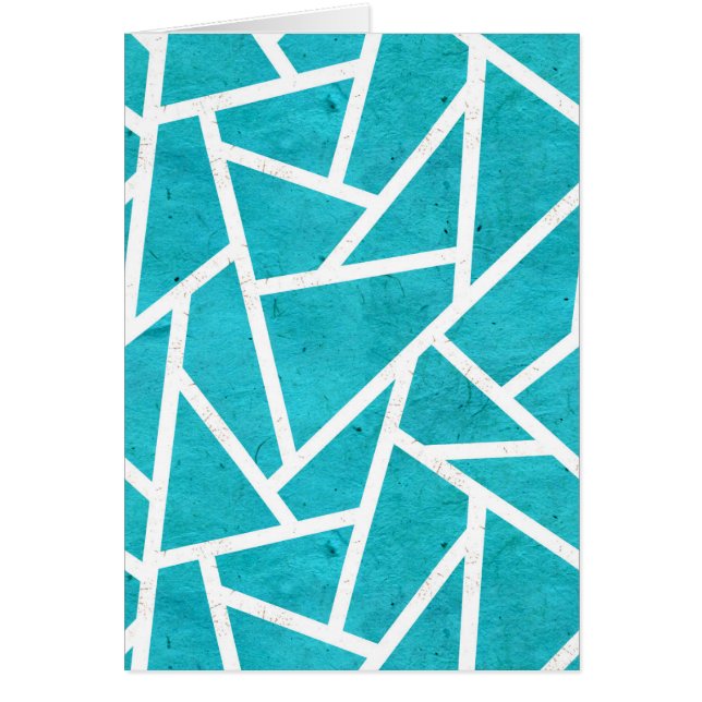 Blue-green and white mosaic pattern (Front)