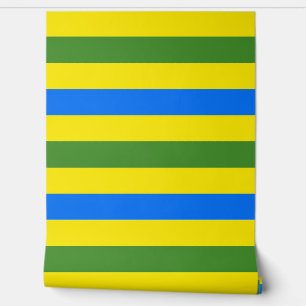 Blue Green and Yellow Stripes Design Wallpaper