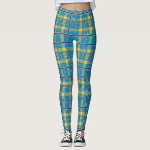 Blue, Green and Yellow Tartan Leggings