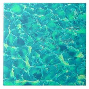 Blue Green Aqua Pattern  Tile